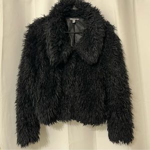 Black fur coat